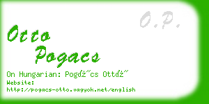 otto pogacs business card